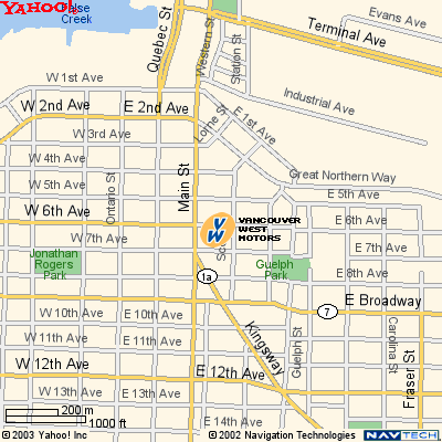 Location of Vancouver West Motors LTD.